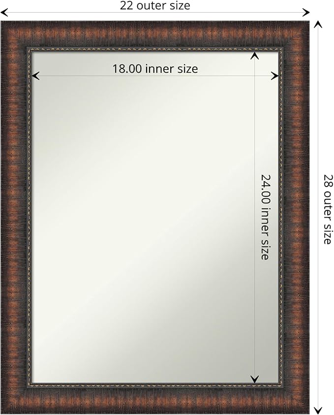 Amanti Art White Bathroom Mirror - Image 4