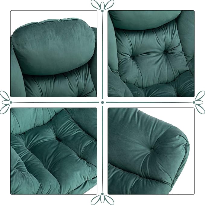 HollyHOME Modern Fabric Large Lazy Chair, Accent Oversized Comfy Reading Chair - Image 6