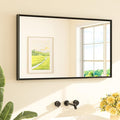 TETOTE Black Framed Mirror for Bathroom Vanity 40" x 24" Matte Black Rectangle by TETOTE