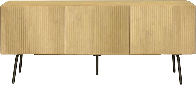 NTC Veil TV Stand with 3 Doors for TVs up to 60’’, Media Console with Vertical - Image 5