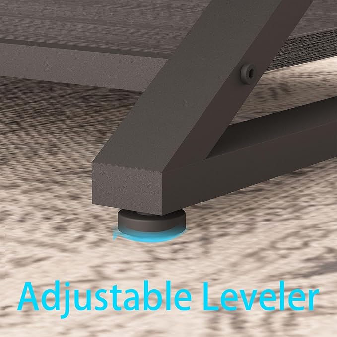 HSH Gray Coffee Table for Living Room, Minimalist Rectangle Center Table - Image 7