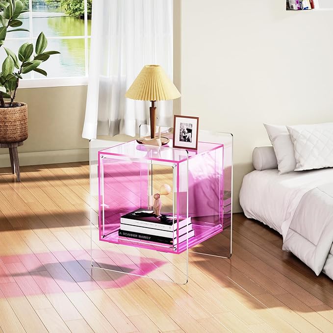 Acrylic Nightstand Colorful Bedside Table - Image 6