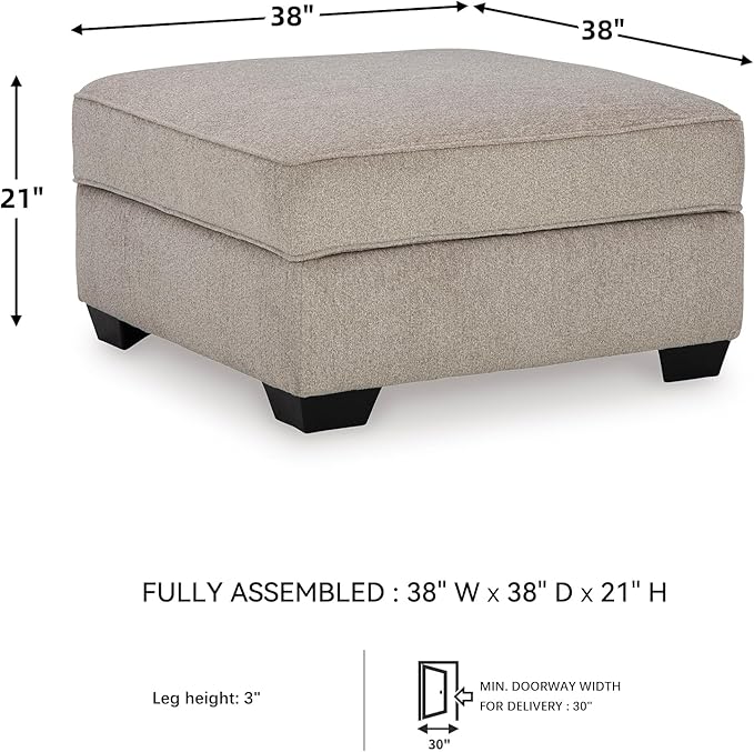 Signature Design by Ashley Claireah Casual Square Storage Ottoman - Image 3