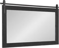 Kate and Laurel Cates Farmhouse Horizontal Wood Framed Wall Mirror, 40 x 26 by KateandLaurel