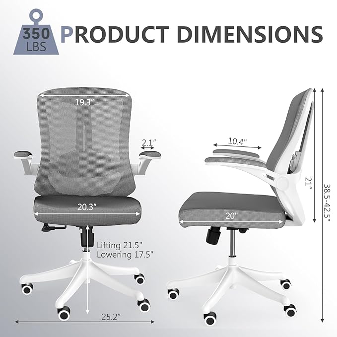 Computer Office Chair, Ergonomic Comfort Home Desk Chair, Mid Back Gaming Chair - Image 3