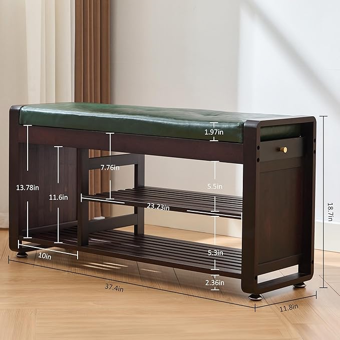 Nnewvante 37.4 inch Shoe Bench - Image 2