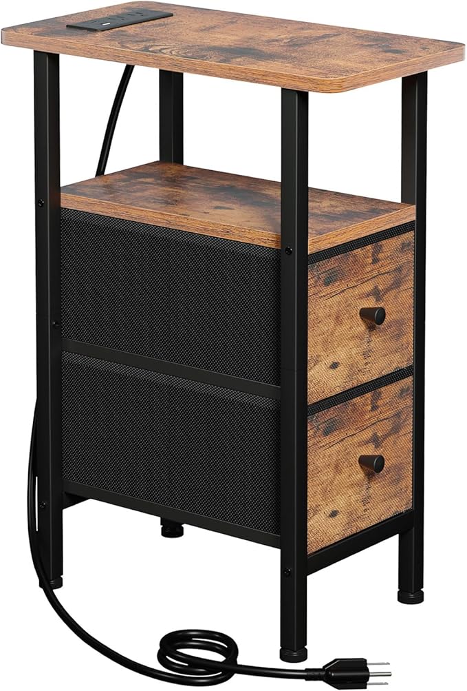 Narrow End Table Living Room by LOAKEKEL