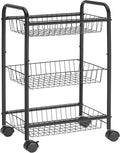 SONGMICS 3-Tier Metal Rolling Cart on Wheels by SONGMICSbySONGMICSHOME