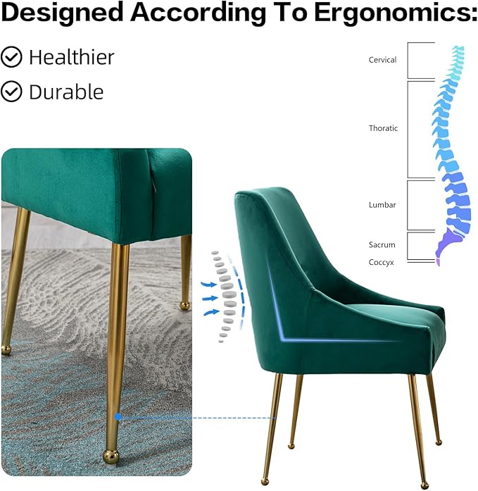 Velvet Dining Chairs, Furniture Collection Modern Contemporary Upholstered - Image 7