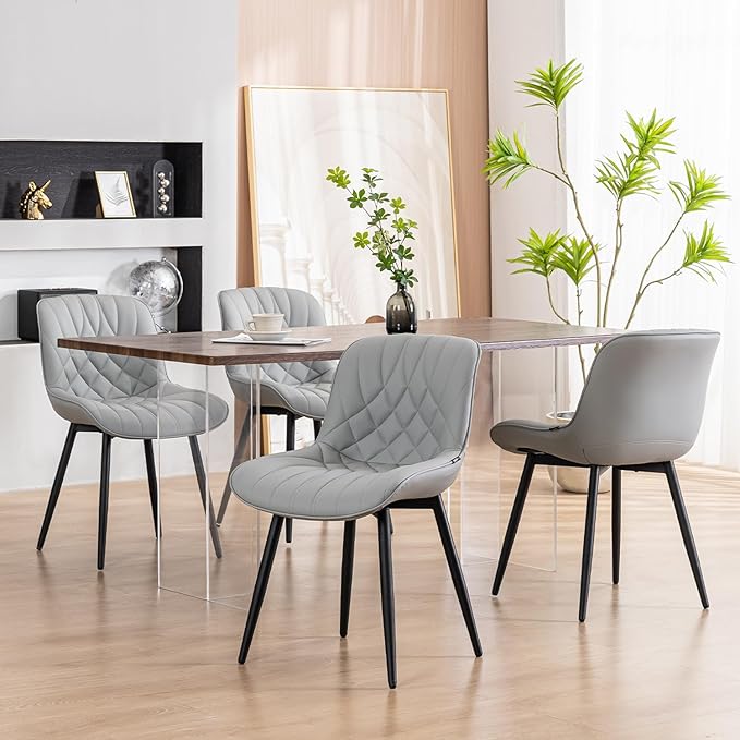 YOUNUOKE Dining Chairs Set of 2 Mid Century Modern Kitchen Chair Comfortable - Image 4
