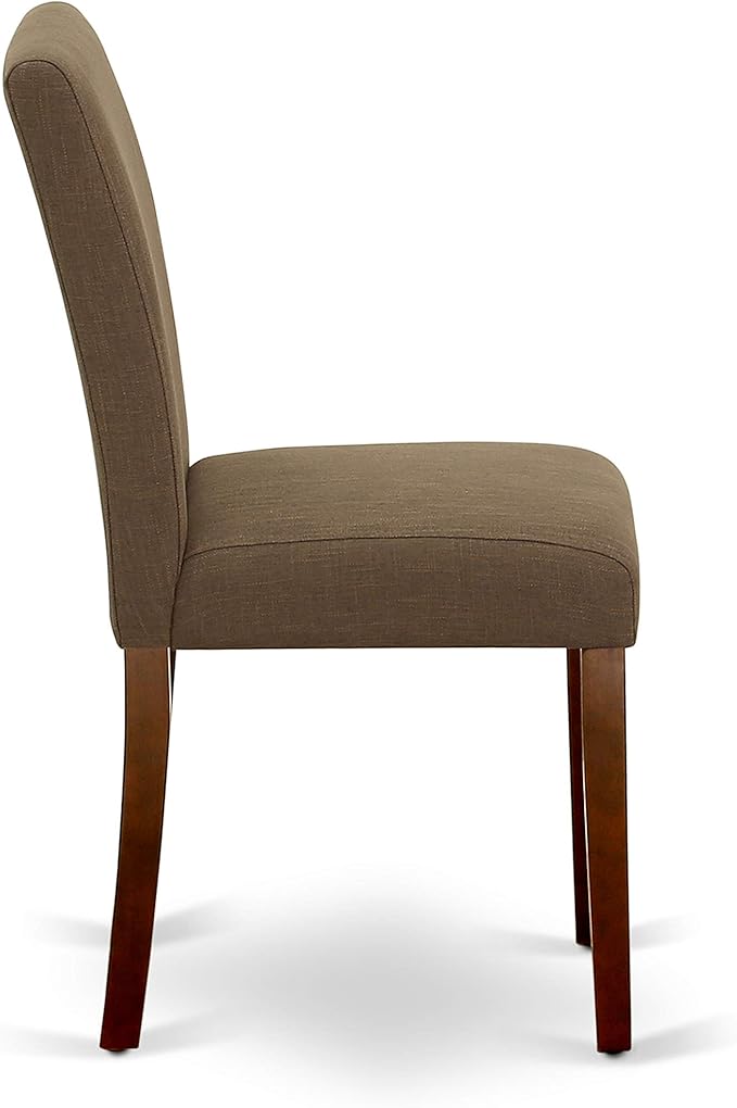 East West Furniture DMAB3-MAH-18 3 Piece Dining Room Table Set Contains a Round - Image 8