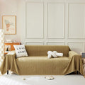 STACYPIK Wear-Resistant Chenille Yellow Sofa Cover, Couch Cover by STACYPIK