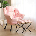 Lazy Chair with Ottoman, Modern Reading Lounge Accent Chair with Armrests and a by SESHINELL