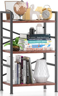 3-Tier Small Bookshelf Vintage Industrial Bookcase by Unknown