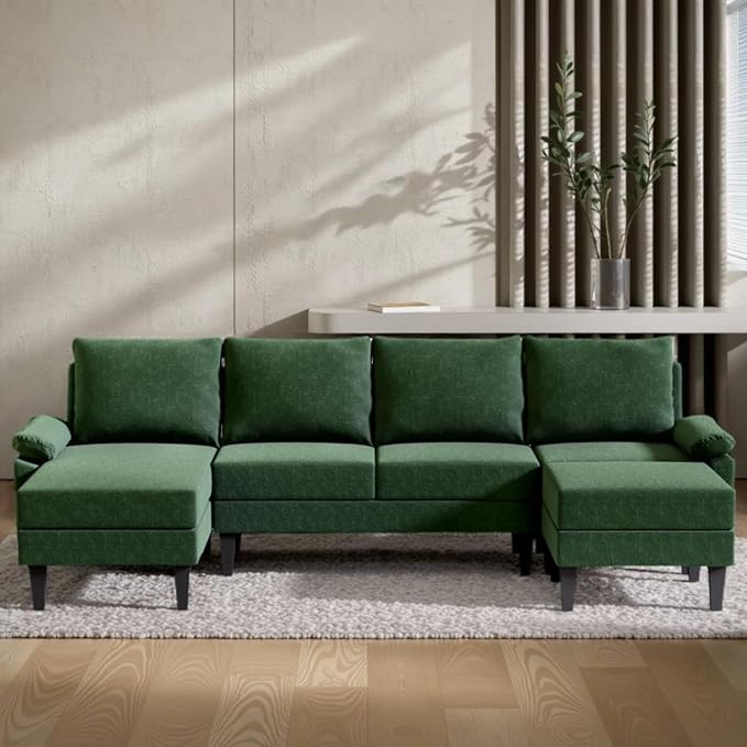 110 Inch U Shaped Sectional Couch - Image 7