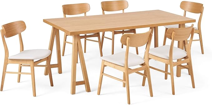 Christopher Knight Home Anthony Mid-Century Modern 7 Piece Dining Set, Light by ChristopherKnightHome