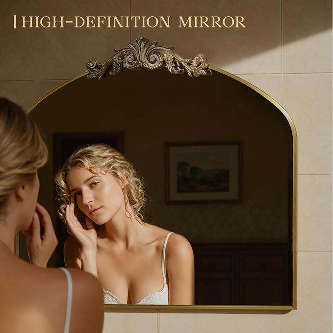 MISSDAY Vintage Retro Bronze Baroque Mirror - Image 2