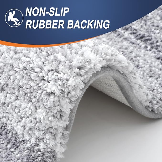 OLANLY Bathroom Runner Rugs 59x24, Extra Soft Absorbent Microfiber Bath Rugs - Image 4