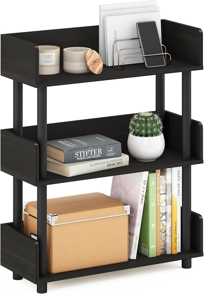 Furinno Turn-N-Tube 3-Tier Multipurposes Display Rack, Open Shelf Rack/Storage by Furinno-FitsYourSpaceFitsYourBudget