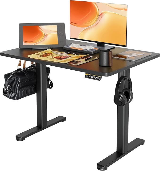 Claiks Electric Standing Desk, Adjustable Height Stand up Desk, 40x24 Inches by CLAIKS