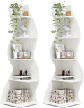 Tribesigns Corner Shelf, Modern 5-Tier Wall Corner Bookshelf Set of Two by Tribesigns