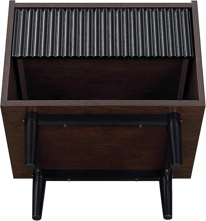 Manhattan Comfort Duane Modern Ribbed Nightstand Set of 2, Bedside Table - Image 11
