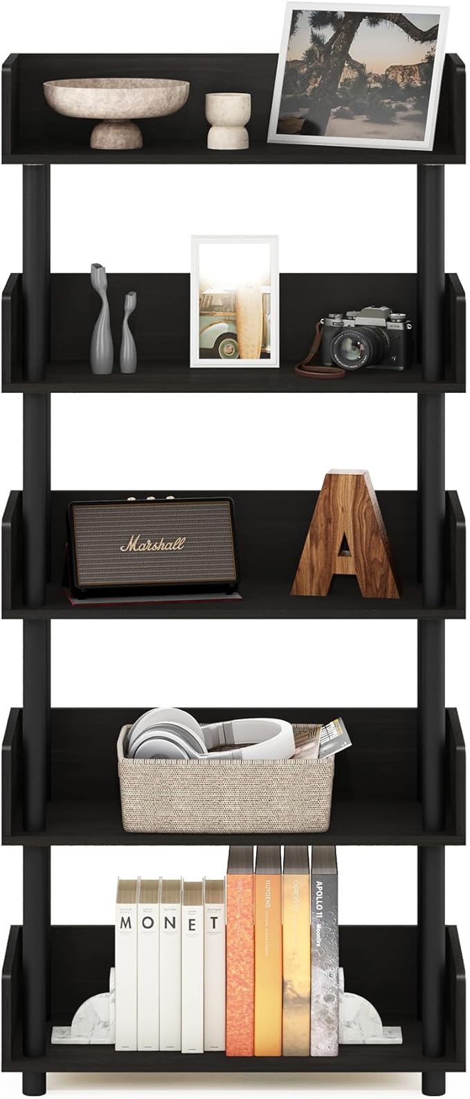 Furinno Turn-N-Tube 5-Tier Multipurposes Display Rack, Open Shelf Rack/Storage - Image 3