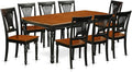 East West Furniture DOPL9-BCH-W 9 Piece Dining Room Table Set Includes a by EastWestFurniture