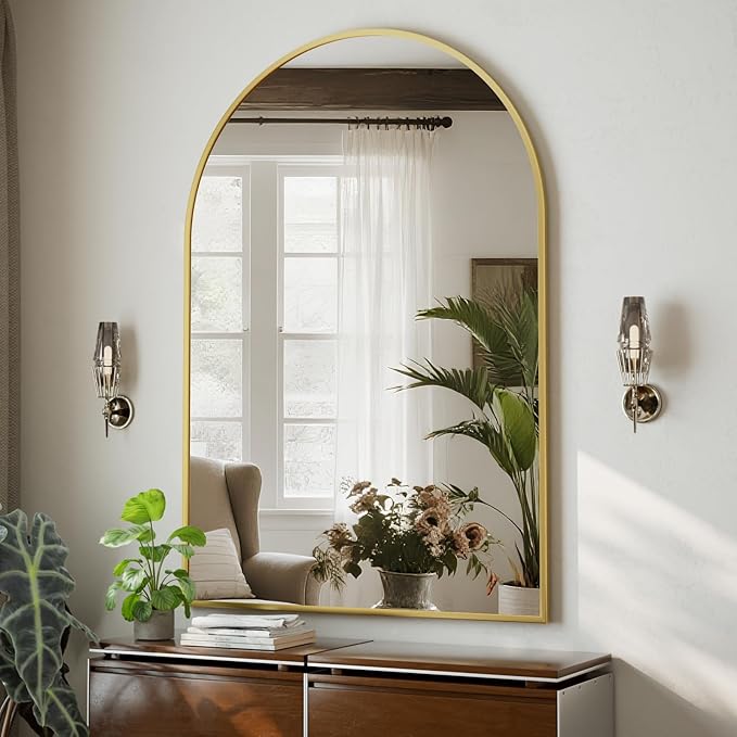 HARRITPURE 32"x48" Arched Bathroom Mirror - Image 2