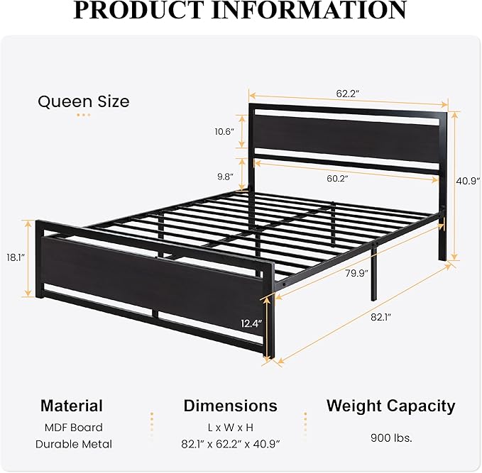 SHA CERLIN Queen Size Bed Frame - Image 2