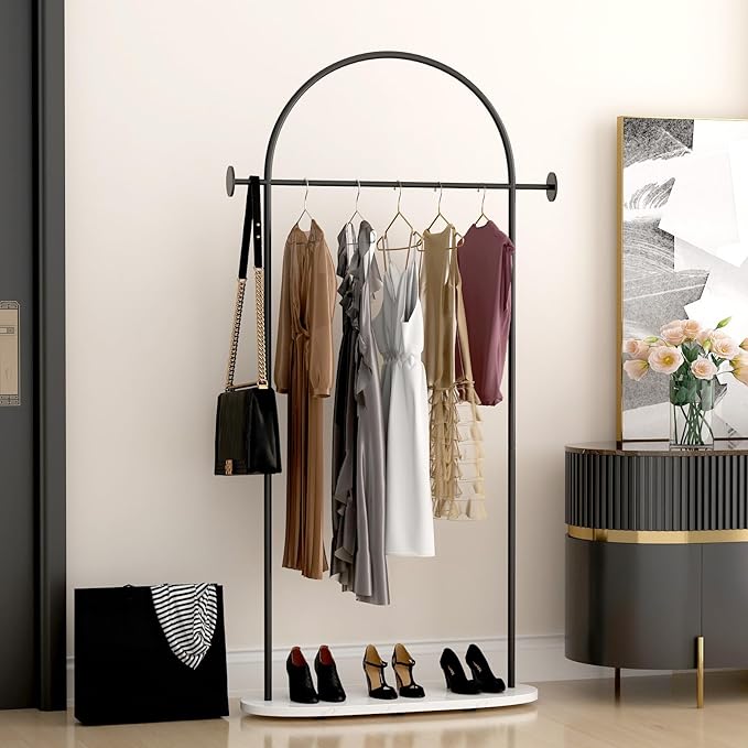 Black Clothing Rack, Modern Clothes Rack - Image 5