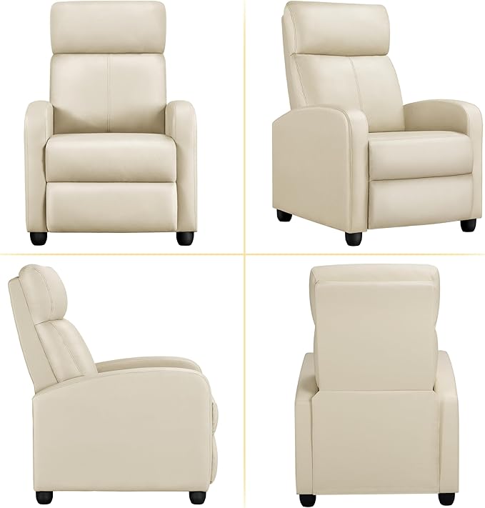 Yaheetech Recliner Chair PU Leather Recliner Sofa Home Theater Seating - Image 5