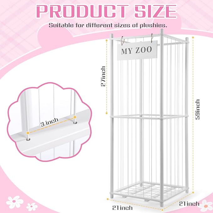 Stuffed Animal Storage Zoo, Wooden Stuffed Animal Organizer - Image 2