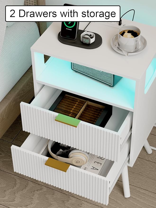 Nightstand, Modern Bedside Table - Image 6