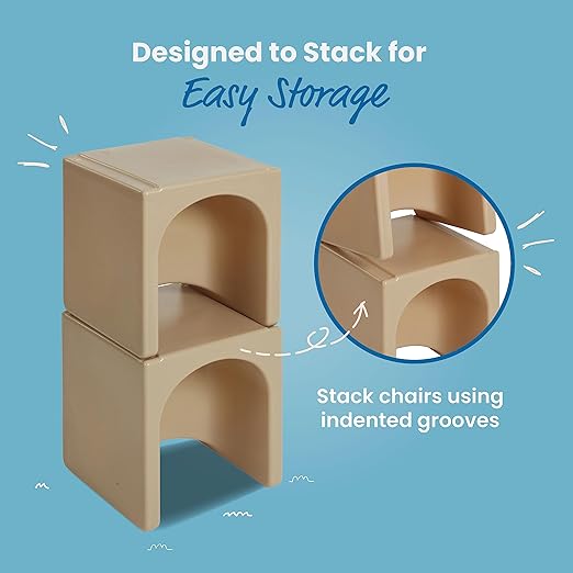ECR4Kids Tri-Me Table and Cube Chair Set - Image 6