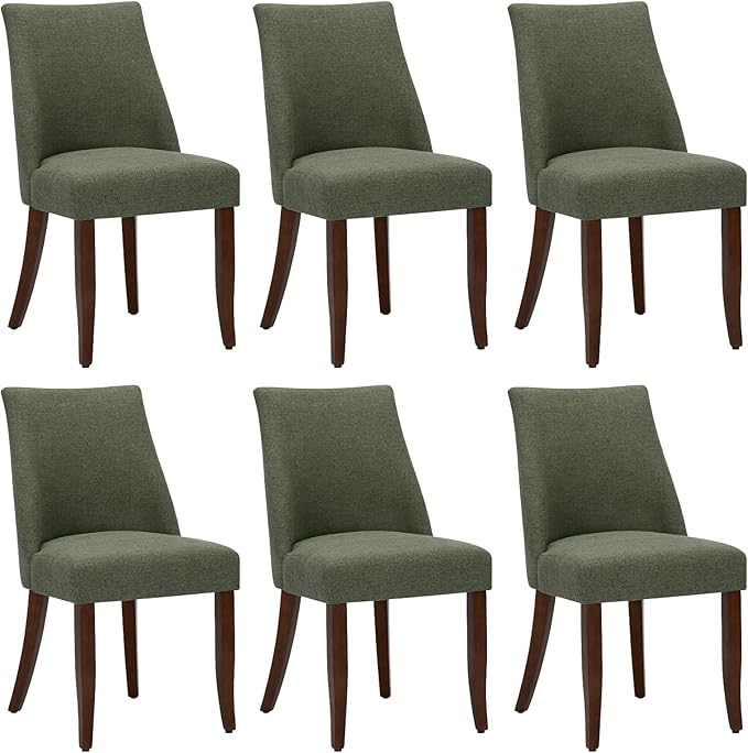 COLAMY Upholstered Dining Chairs Set of 6, Mid Century Modern Kitchen Chairs by COLAMYINC