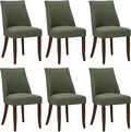 COLAMY Upholstered Dining Chairs Set of 6, Mid Century Modern Kitchen Chairs by COLAMYINC
