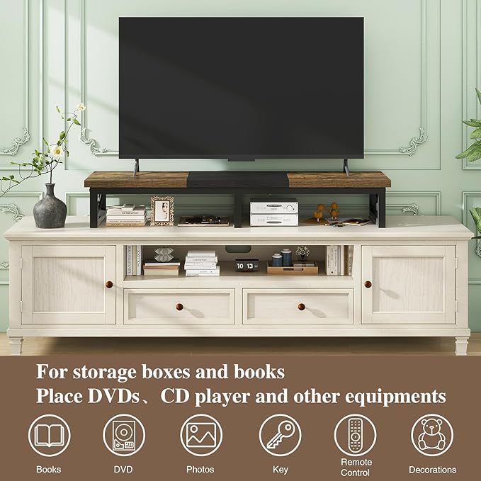 IBUYKE 45" Large TV Riser for 32-60 inch TV, Tabletop Short TV Stand - Image 9