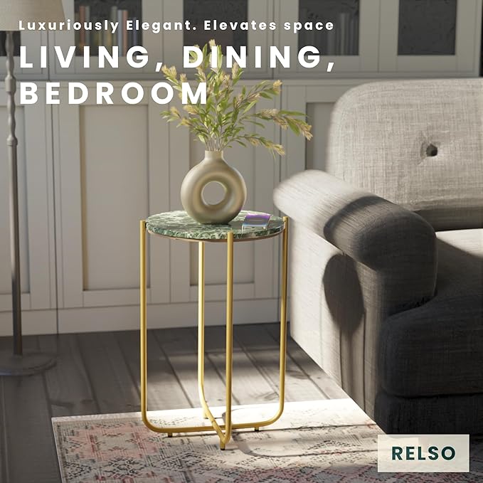 Relso Urdhva End Table – 24" Tall Round Side Table - Image 3