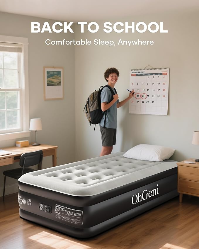 OhGeni Twin Air Mattress with Built in Pump - Image 7