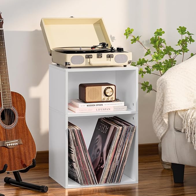 YAHARBO 2 Cube Bookshelf, Horizontal Low Book Shelf, Mini Bookcase - Image 2