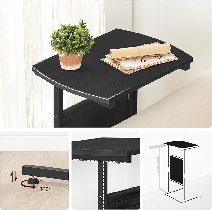 HOOBRO C Shaped End Table Set of 2, Small Side Table - Image 5