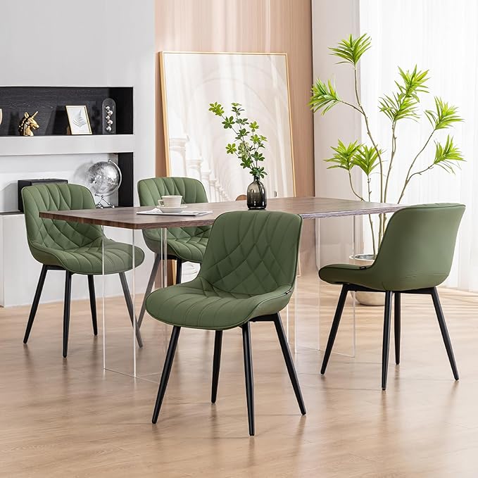 YOUNUOKE Dining Chairs Set of 2 Mid Century Modern Kitchen Chair Comfortable - Image 6