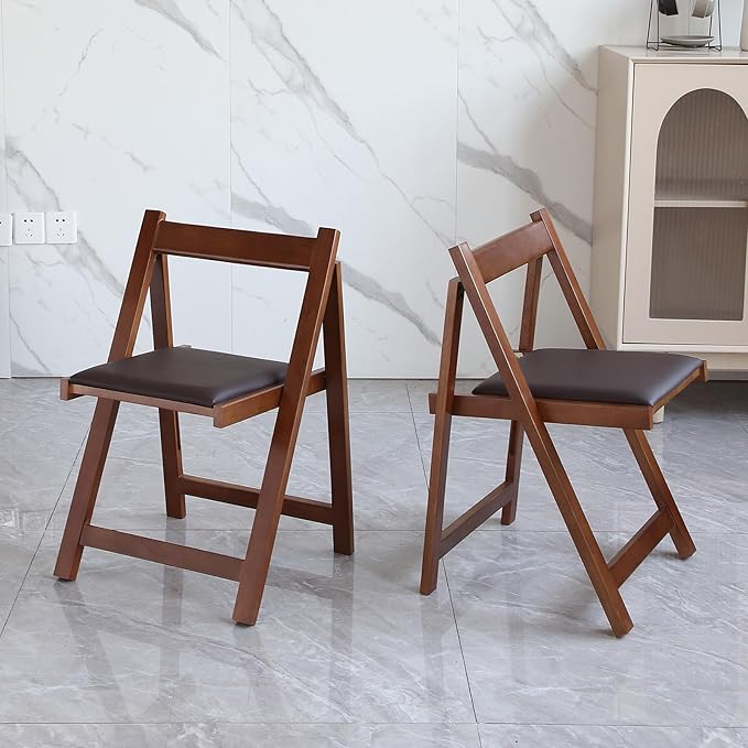 Walnut Round Folding Dining Table - Image 9