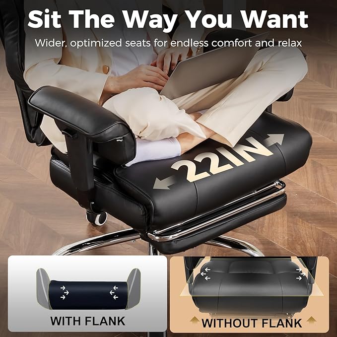 COMHOMA Big and Tall Office Chair 400lbs High Back Computer Gaming Chair - Image 7