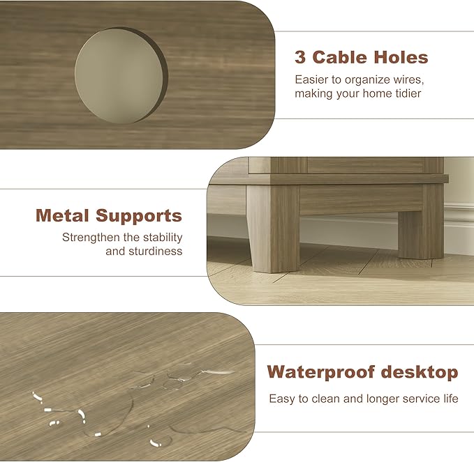 GarveeHome TV Stand for 63 in, Entertainment Center - Image 3