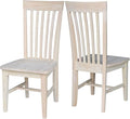 IC International Concepts Set of 2 Tall Mission Chairs Real/Solid Parawood by InternationalConcepts