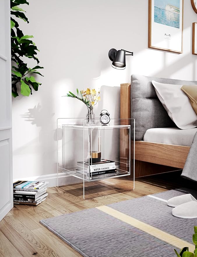 Acrylic Nightstand Colorful Bedside Table - Image 2