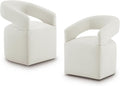 Upholstered Dining Chairs with Removable Casters Barrel Side Armchair with by Kislot