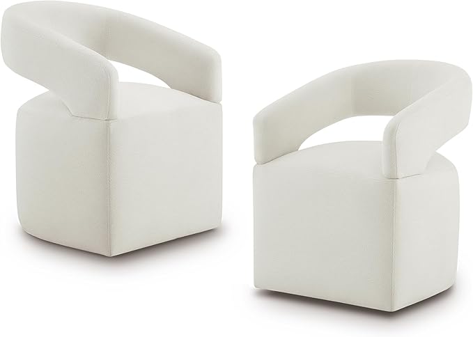 Upholstered Dining Chairs with Removable Casters Barrel Side Armchair with by Kislot